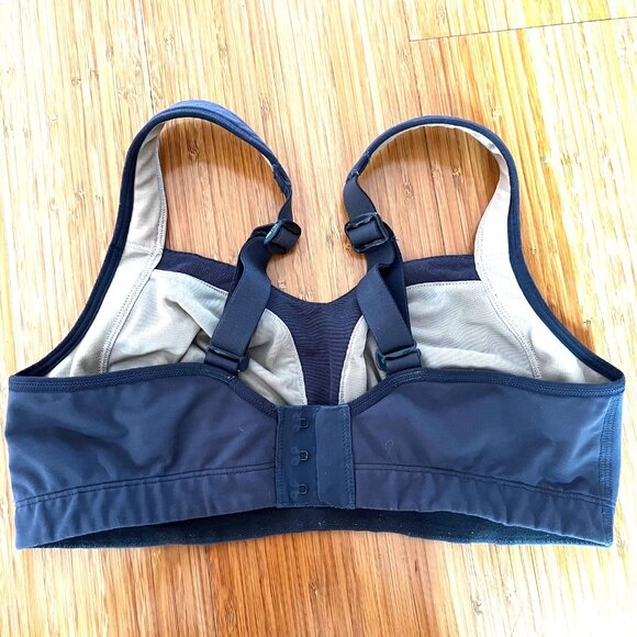 Lululemon Charcoal Dark Gray Tata Tamer Adjustable Sports Running Bra, Size 34C - Picture 2 of 2